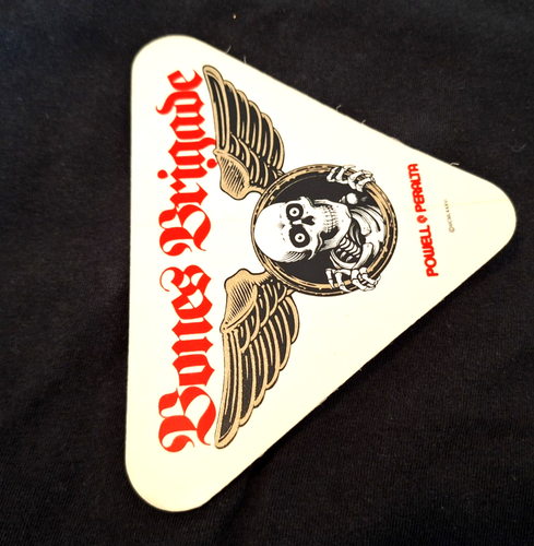 Adesivo skateboard Powell & Peralta Bones Brigade 1986 vinile trasparente originale - Foto 6 di 6