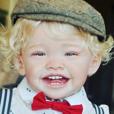 28" Painted Reborn Baby Doll Realistic Toddler Rooted Short Hair Cloth Body Gift