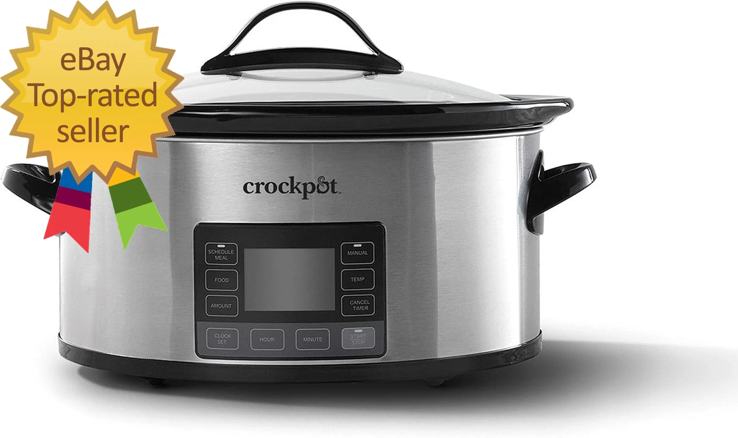 Mytime Technology 6 Quart Programmable Slow Cooker and Food Warmer with Digital