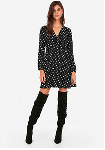 express polka dot dress