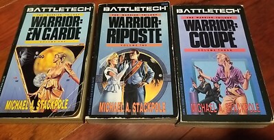Battletech Original Warrior Trilogy  Novels Stackpole 1-3 Set 1988-89 VG+ 1st Ed