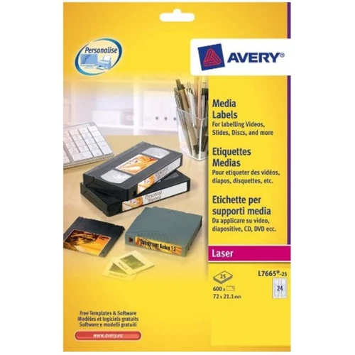 Avery 600X Étiquettes Autocollants A4 Mini Data Cartridge DDS DAT 8D Etc Bandes
