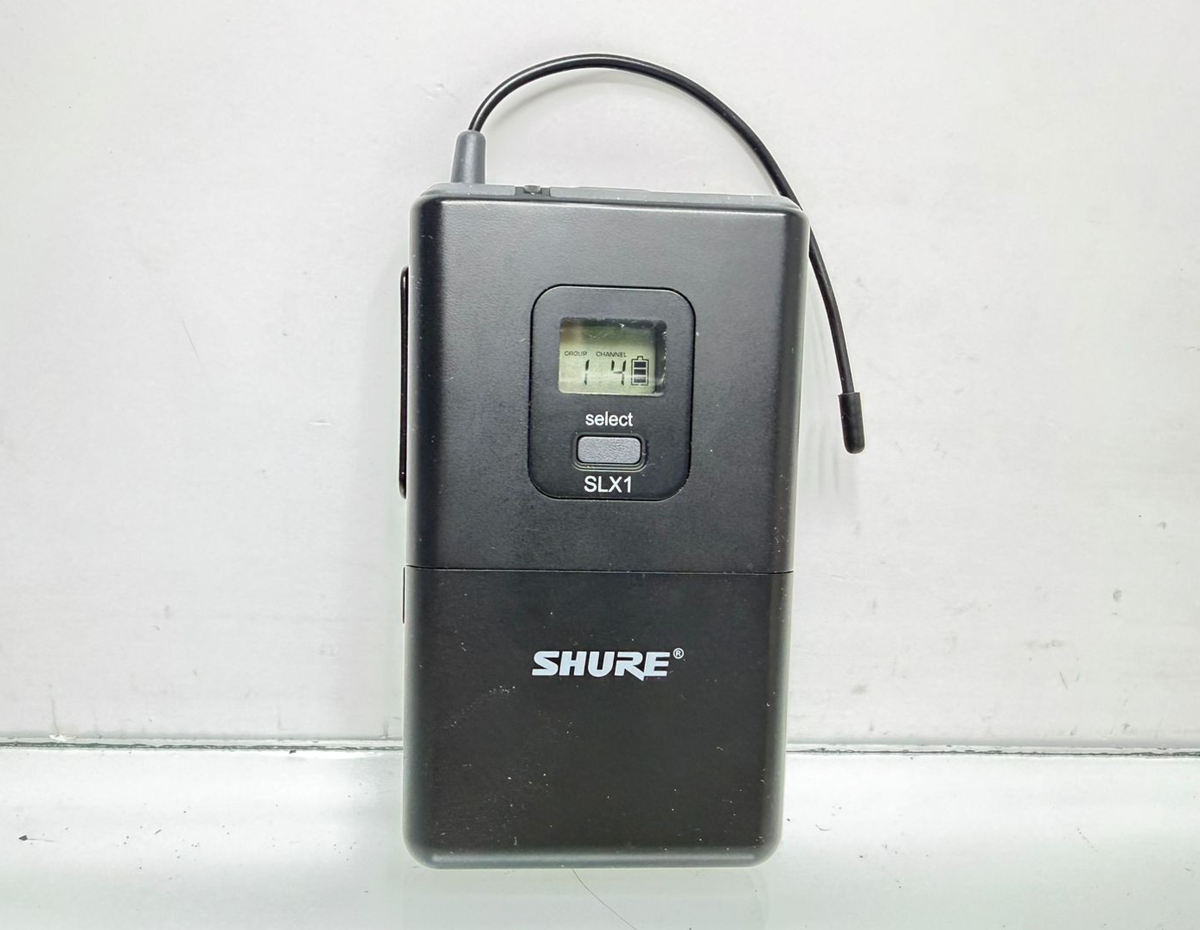Shure SLX4 J3 572-596 MHz wireless Microphone system SLX1 Bodypack