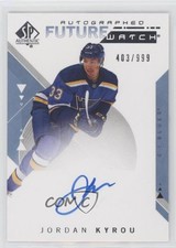 2018-19 SP Authentic Auto Future Watch 403/999 Jordan Kyrou #208 Auto 7b5