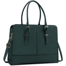Laptop Bag for Women 15.6 Inch Leather Work Tote Briefcase Business Computer ...