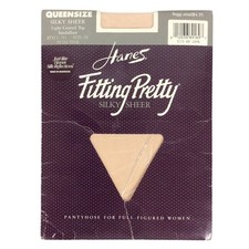 Hanes Fitting Pretty Silky Sheer Pantyhose Queen 1X Pink Control Top Sandalfoot