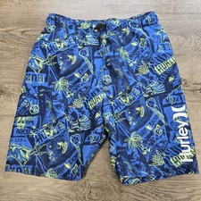 Hurley Swim Shorts Trunks Boys Size 7/8 Lined Surfer Swim Casual Beach Shark