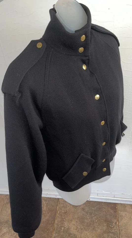 Chaqueta de bombardero vintage años 80 Ralph Lauren de lana militar Thinsulate garra cremallera talla M Foto 3 de 4