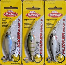 (Ct of 3) Berkley Flicker Shad Size 6 Depth 10-12' Fusion Hooks 2.3" Tank Tested