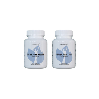 SERRAPEPTASE 250   Systemic Enzyme Supplement ANTI INFLAMMATORY  -2 Pack