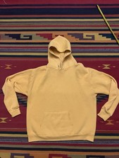 Vintage 80s Russell Athletic Sweatshirt Made in USA Sz Xl Yellow Fits M Blank