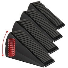 4 PCS Adjustable Spring Door Stoppers Heavy Duty 3 Inch High Tall Large Metal