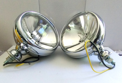 Vintage Pair KC Daylighter 6  Chrome Driving Lights Off Road NOS 150 Watt