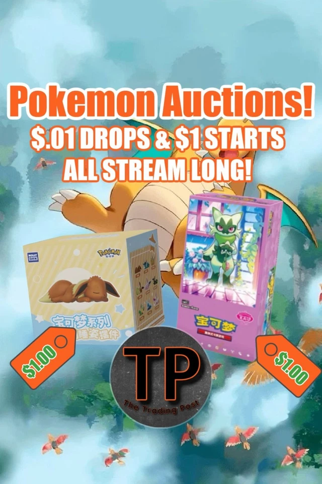 $1 Start Pokemon Auctions | Packs, Bundles, Boxes w/ Katie & Naomi