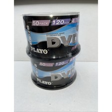 2 Playo DVD-R Recordable DVD Professional Grade 50 Count 4.7 GB 120 Min 8X New