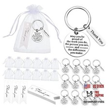 36 Pcs Employee Appreciation Gifts Bulk for Coworkers Keychains Organza Silver