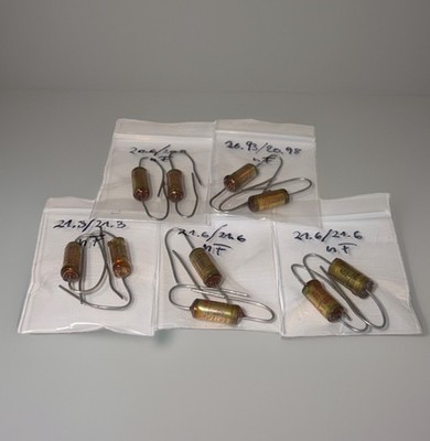 10x WIMA TFF 0,022uF 400V - NOS Tropyfol Tone Audio Guitar Cap MIL Matched Pair