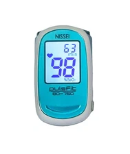 Nissei Fingertip Clip-on Pulse Oximeter Pulsfit BO-750 Blue Made in JAPAN