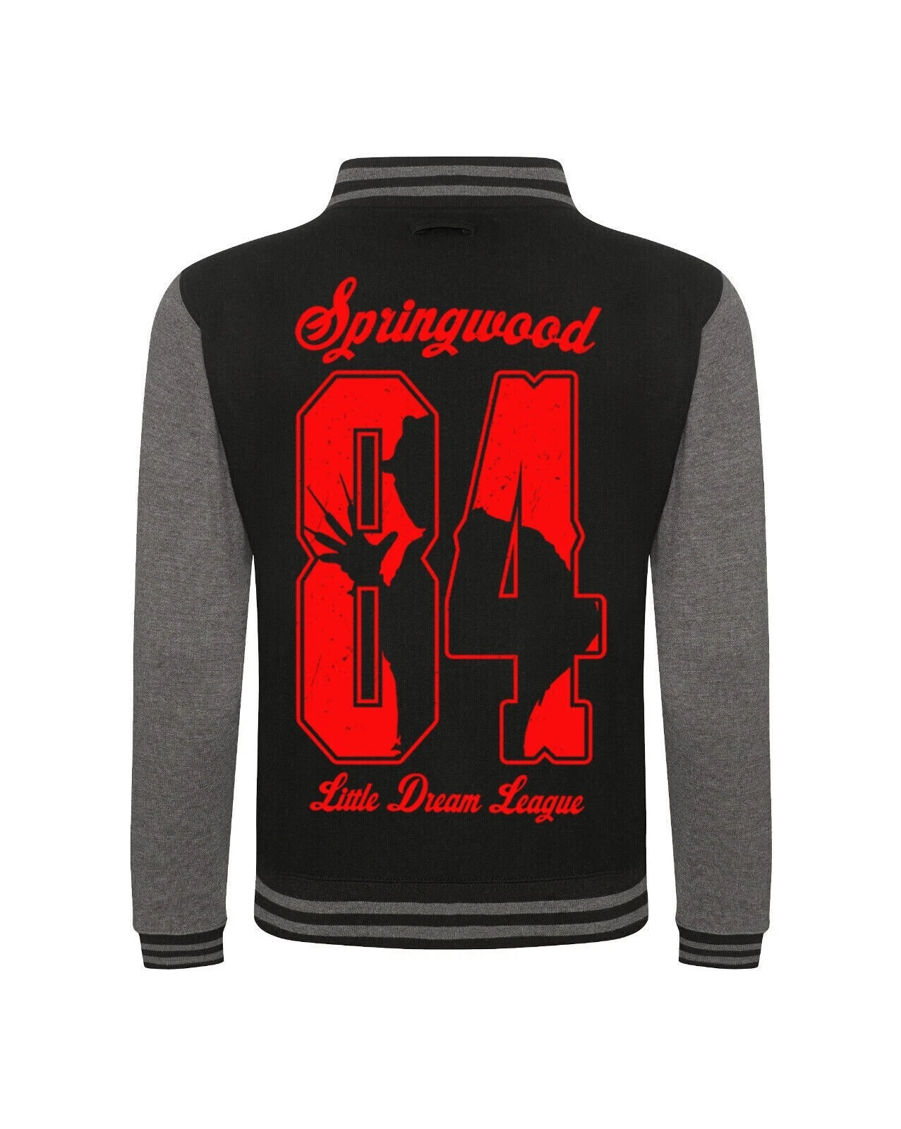 Freddy's Dream League College Jacket Grey Cult, Movie, Horror, Voorhees, Jason, 13th, TV - product detail image 3