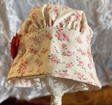 Vintage 4  Fine Bonnet For Antique Or Early Doll Lot 9227