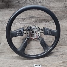 03-06 Silverado Sierra Yukon Tahoe Suburban Steering Wheel Leather Black 03-06 Silverado Sierra Yukon Tahoe Suburban Steering Wheel Leather Black