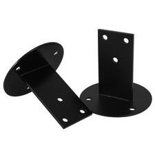2 Pcs Stainless Steel Stair Handrail Brackets Black Straight Railing Holders
