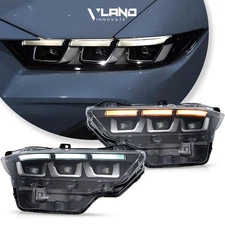 VLAND Projector LED Headlights For 2023-2026 Ford Mustang Sequential &Animation