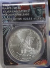 2021 US Silver Eagle $1 ANACS Ty2 ANACS MS70 Inaugural Release