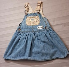 Oshkosh B'gosh Vestbak Floral Light Washed Overall Dress Size 4T 4051