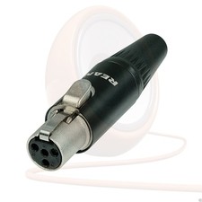 Rean RT4FC-B 4 Pole Tiny Balanced Female XLR Mini Microphone Connector. Line 6