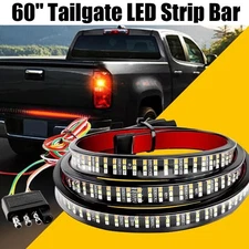 60" 3-Row LED Truck Tailgate Light Bar Strip Reverse Brake Turn Signal Tail Lamp