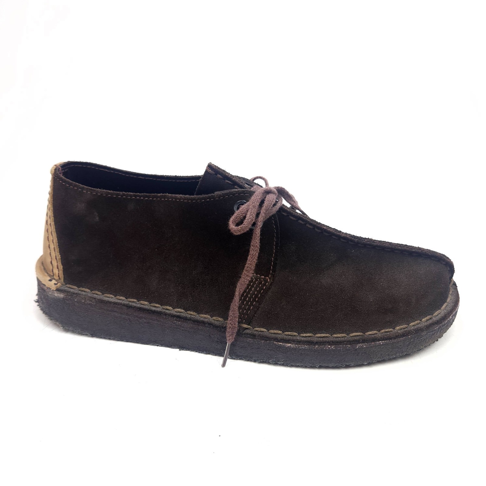 Clarks Originals Desert Trek Brown Leather Shoes Men's Size 9 M Crepe Sole