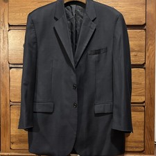 Vintage Chaps Ralph Lauren Suit 46r Navy Blue...