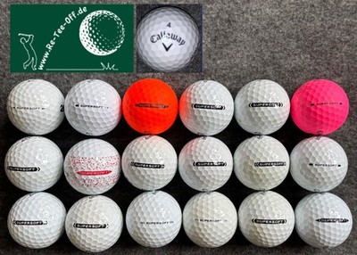 Recycelte CALLAWAY SUPERSOFT; Grade-B; 18er Zugbeutel;Re-Tee-OffDe