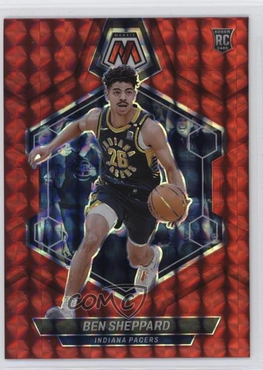 2023-24 Panini Mosaic Rookies Red Mosaic Prizm Ben Sheppard #244 q2w