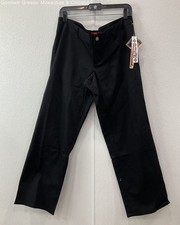 NWT Dickies Girls Black Solid Stretch Uniform Schoolwear Pants Size 16