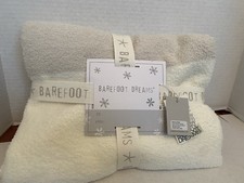 NWT Barefoot Dreams CozyChic 45x60 Stacked Rib Border Blanket Moonlight