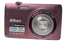Nikon COOLPIX S4100 digital camera 14.0 MP /5X Zoom plum Works READ