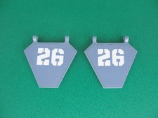 Lego 2x Fahne Flagge 17979 grau Aufkleber 26 (261223H2)