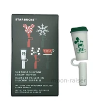 Disney Parks Starbucks Surprise Silicone Straw Topper Mickey Mouse Cup Tumbler