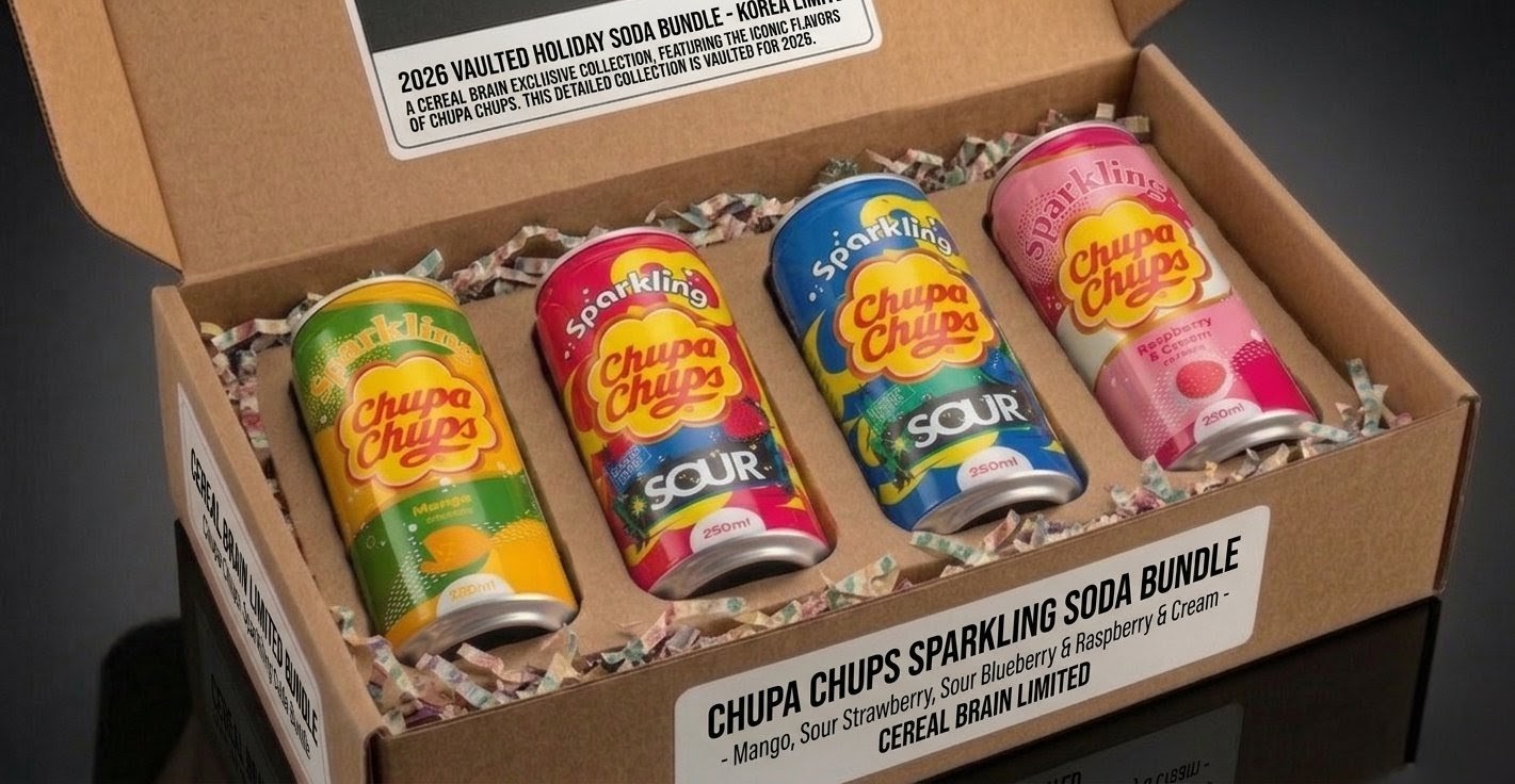 Paquete de refrescos espumosos Chupa Chups - Juego limitado de 4 sabores de Corea