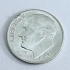 1959 Roosevelt Dime 90% Silver 10c US Coin AU ABOUT UNCIR. CONDITION #6832