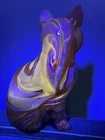 Fenton Cat, Dave Fetty Hand Blown Glass, Signed & Stamped, unique glow!