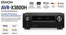 NEW Denon AVR-X3800H 9.4 Channel 8K AV Receiver Dolby Atmos DTS:X HEOS HDMI 2.1