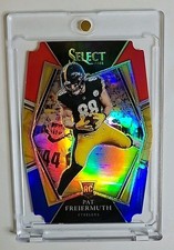 2021 Panini Select - Premier Level Pat Freiermuth #159 Red & Blue Prizm Die-Cut