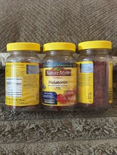 Lot of 3 Nature Made Melatonin Strawberry 10mg 120 Gummies Exp 11/27