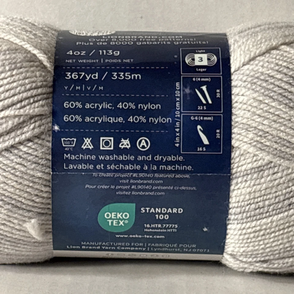 Lion Brand A Star is Born Baby hilo suave estampado gris 4 oz 367 yardas NUEVO Foto 4 de 4