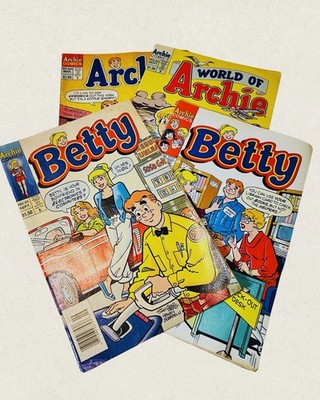 Archie Comic Lot Betty World of Archie Vintage Riverdale Comics Lot of 4 