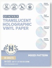 Sticker Paper for Inkjet Printer - 36 Sheets Printable Vinyl Sticker Paper, G...