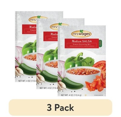 ( 3 Pack ) Mrs. Wages Homemade Salsa Mix, Canning Supplies Canned Salsa 4 oz